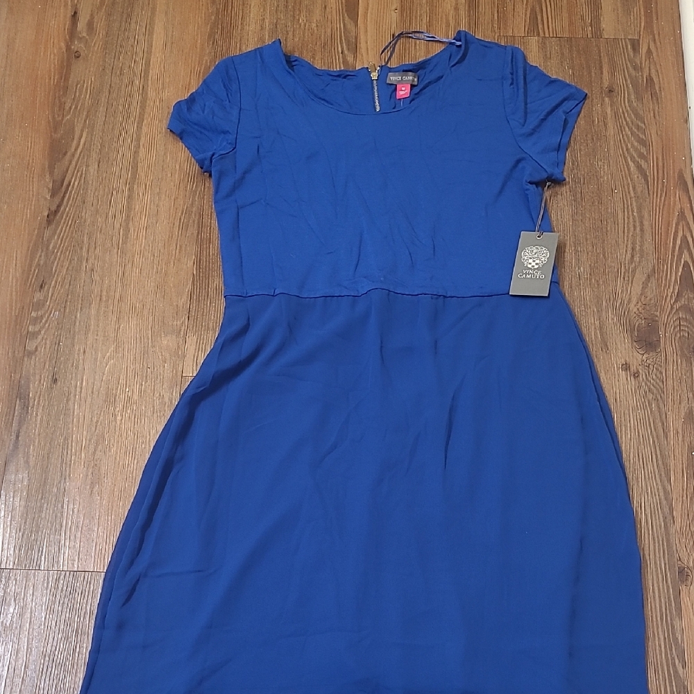 Vince Camuto Royal Blue Mini Dress‎ new zise m. for women .